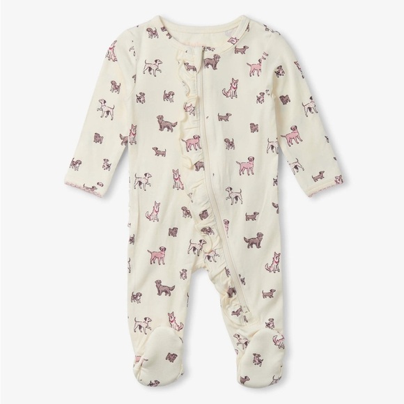 Hatley Baby's Best Friend Ruffle Zip Footie Size 0-3 Mths - Picture 1 of 9